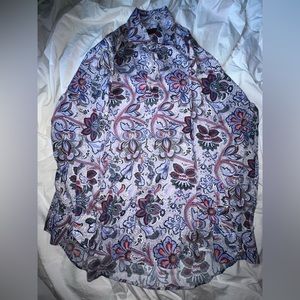 Etro Floral Long Sleeve Dress Shirt